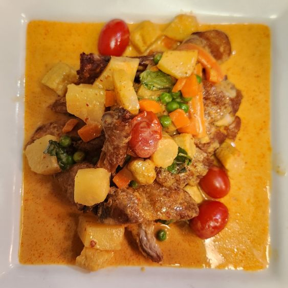 Pineapple Curry Duck – Tender duck cooked in a sweet and savory pineapple curry
